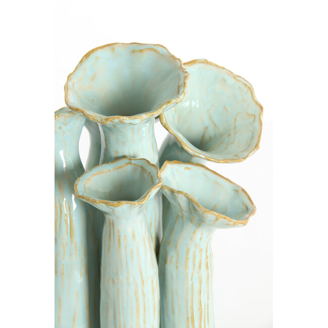 Light en Living Vaas deco  24x21x31 cm MISURINA paars-lichtblauw