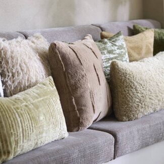 Light en Living Kussen  45x45 cm COMBARRO lichtbruin