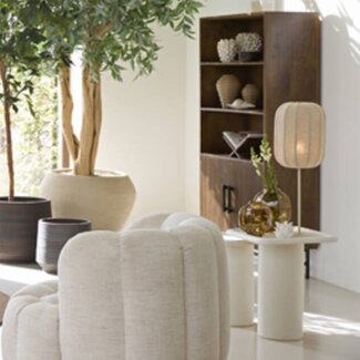 Light en Living Tafellamp Ø25x70 cm SOLUNE natural+crème