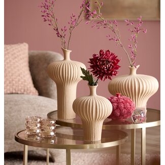 Light en Living Vaas deco  23x22,5x18 cm NEVANO mat perzik