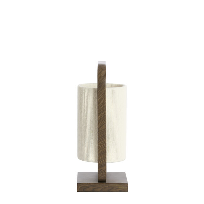 Light en Living Tafellamp 22,5x15x37,5 cm LECCE donkerbruin + touw naturel