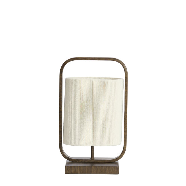 Light en Living Tafellamp 22,5x15x37,5 cm LECCE donkerbruin + touw naturel