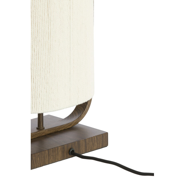 Light en Living Tafellamp 22,5x15x37,5 cm LECCE donkerbruin + touw naturel