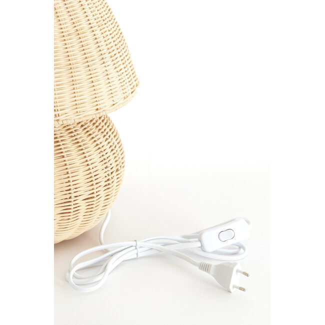 Light en Living Tafellamp Ø27,5x35 cm MAVON rattan naturel