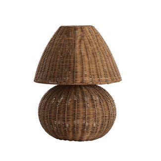Light en Living Tafellamp Ø27,5x35 cm MAVON rattan donkerbruin