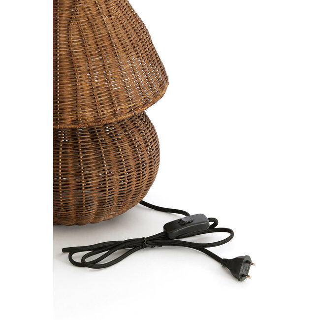 Light en Living Tafellamp Ø27,5x35 cm MAVON rattan donkerbruin