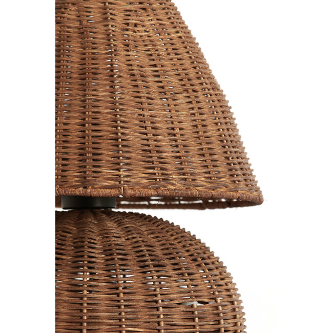 Light en Living Tafellamp Ø27,5x35 cm MAVON rattan donkerbruin