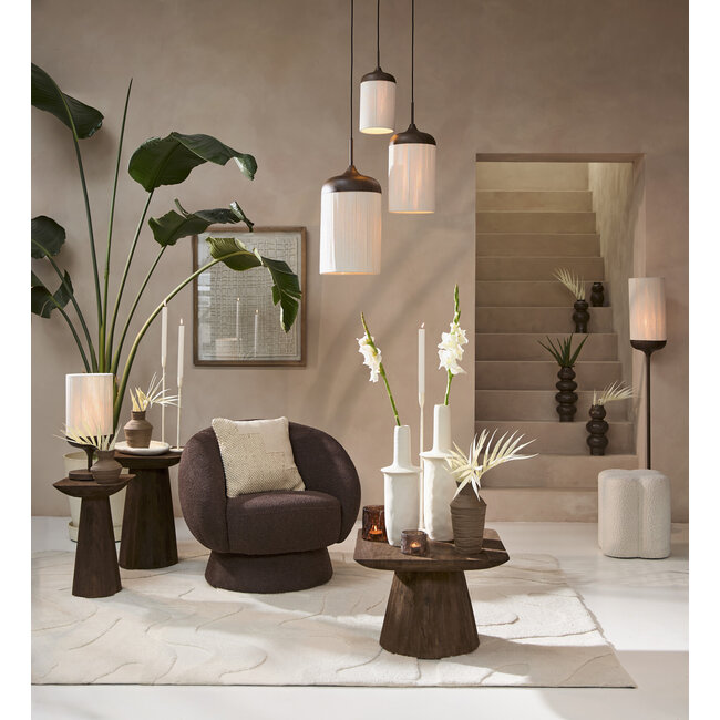 Light en Living Poef 38x38x45 cm NALANI bouclé crème