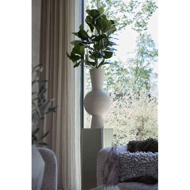 Light en Living Vaas deco Ø30x75 cm CHEDI mat licht grijs