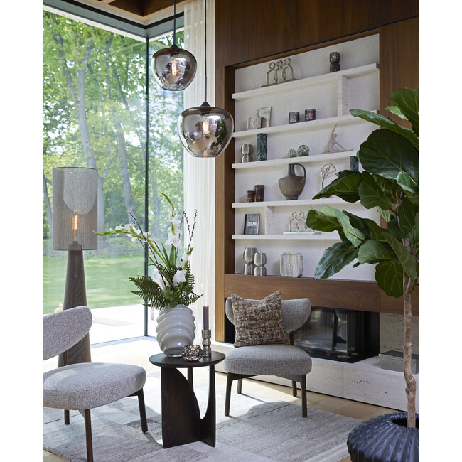 Light en Living Vloerlamp Ø38x180 cm MICKY linnen  bruin