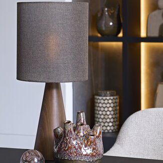 Light en Living Lampvoet Ø13,5X33,5 cm DINAN houtprint donkerbruin