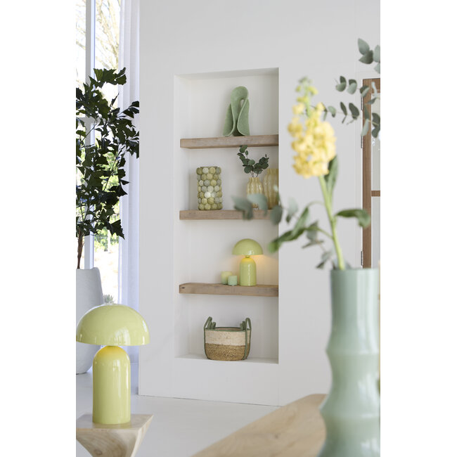 Light en Living Ornament op voet 20,5x19x39 cm ZAZINA groen