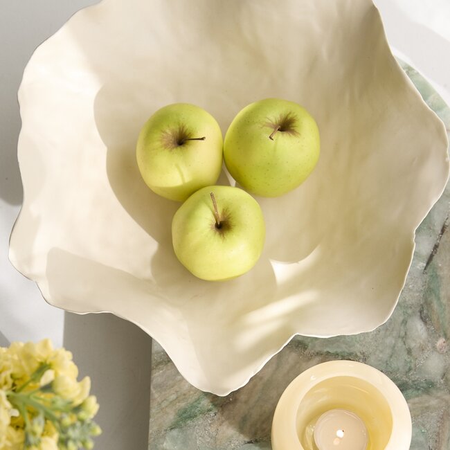 Light en Living Schaal 34x31x11 cm BANDA keramiek crème