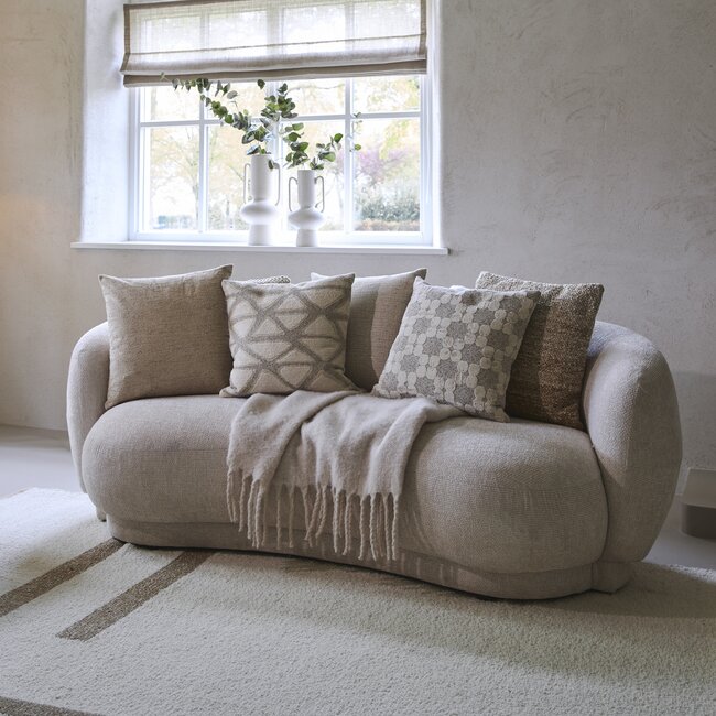 Light en Living Kussen 45x45 cm MUNCIE zand+crème