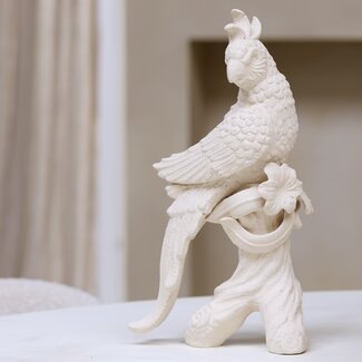 Light en Living Ornament 22,5x14x39 cm BIRD keramiek mat crème