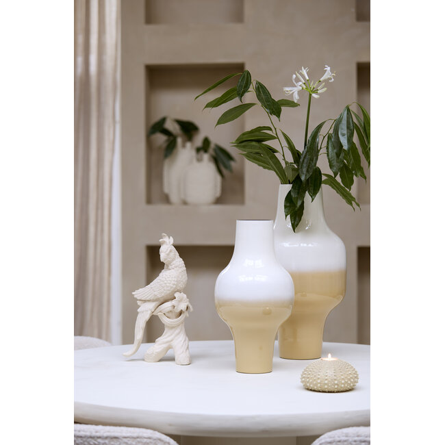 Light en Living Ornament 22,5x14x39 cm BIRD keramiek mat crème