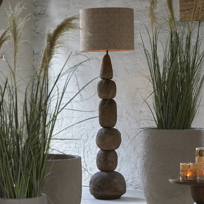 Light en Living Kap cilinder 40-40-30 cm RAVI bruin