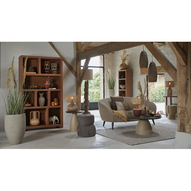 Light en Living Sidetable Ø34,5X45 cm JUNTO keramiek mat zand