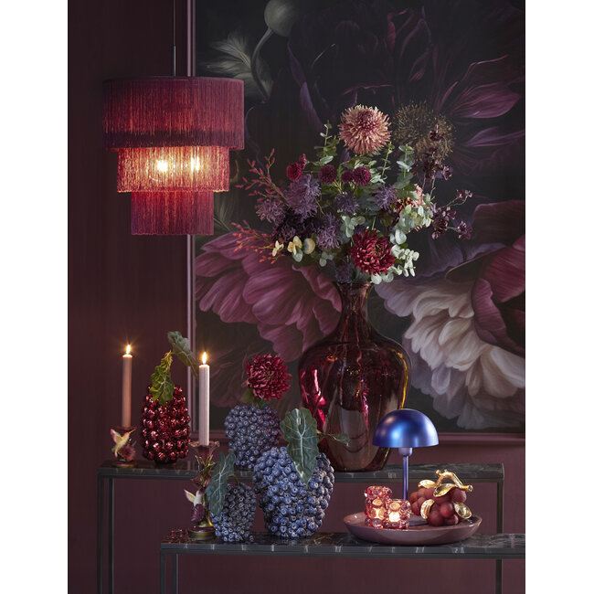 Light en Living Vaas deco Ø15X17,5 cm BERRIES keramiek donkerblauw