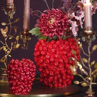 Light en Living Vaas deco Ø20X22,5 cm BERRIES keramiek rood