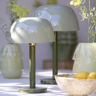 Light en Living Tafellamp Ø30x48 cm MARIVET olijf groen+licht groen
