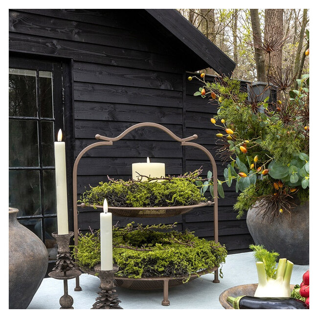 Countryfield LED Licht Dinerkaars Lyon rustiek creme - set van 2