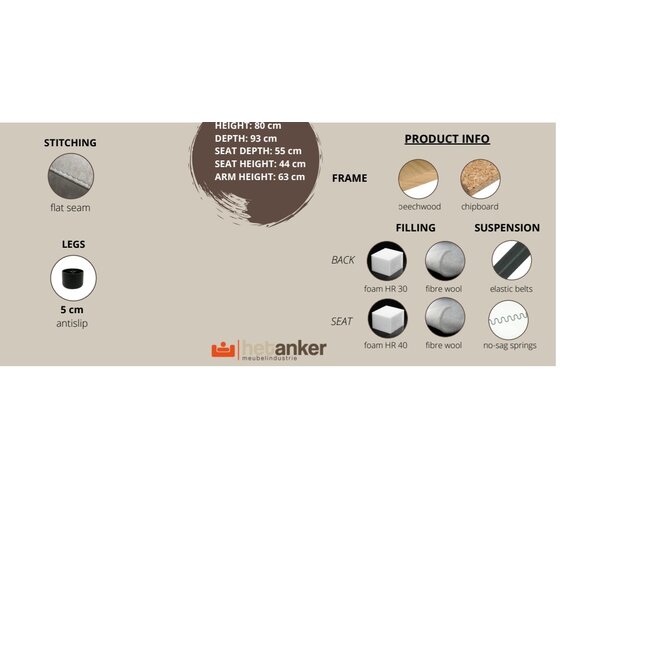 Het Anker Bank Rover - Vele opstellingen en kleuren mogelijk