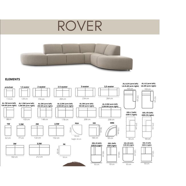 Het Anker Bank Rover - Vele opstellingen en kleuren mogelijk