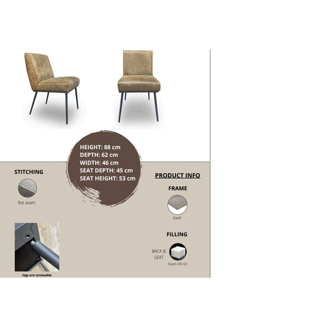 Het Anker Eettafelfauteuil Lacey - diverse kleuren