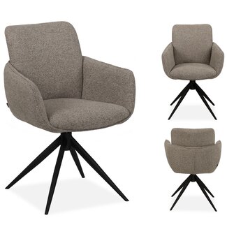 WoonMax Eettafelstoel Rhys - Sneak liver, naturel en sky