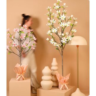 Countryfield Kunstplant Magnolia Loebneri S roze / wit - 120 cm