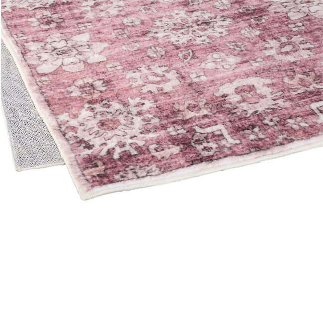 PTMD Vloerkleed Dazia roze Perzische print rechthoekig