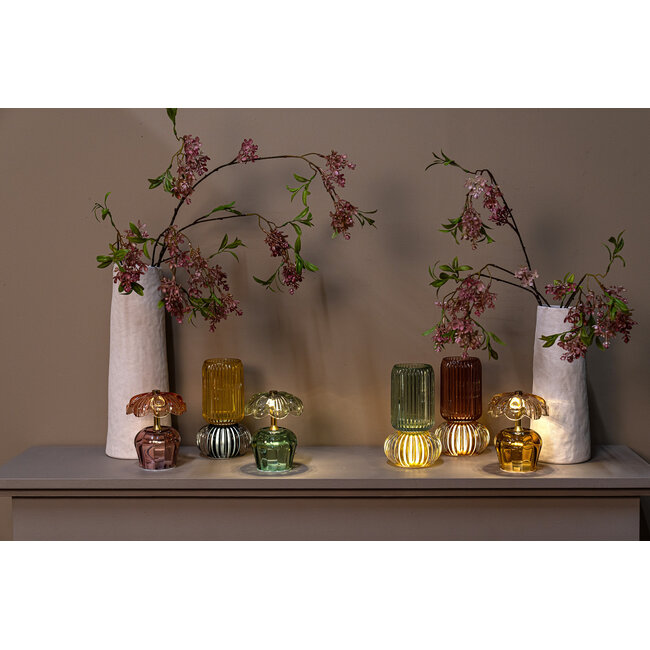 PTMD Kaydie Groen bloemvormige LED-lamp