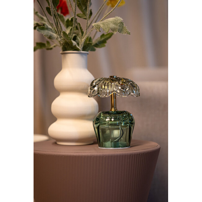 PTMD Kaydie Groen bloemvormige LED-lamp