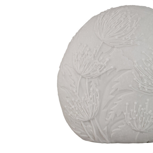 PTMD Hennah witte bloem LED-lampje oplaadbaar ovaal