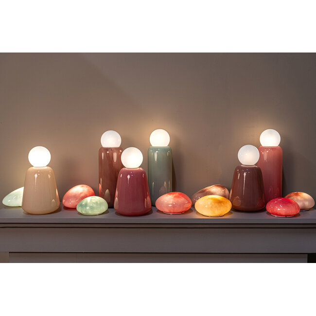 PTMD Shalon Mintgroene steen LED-lamp oplaadbaar M