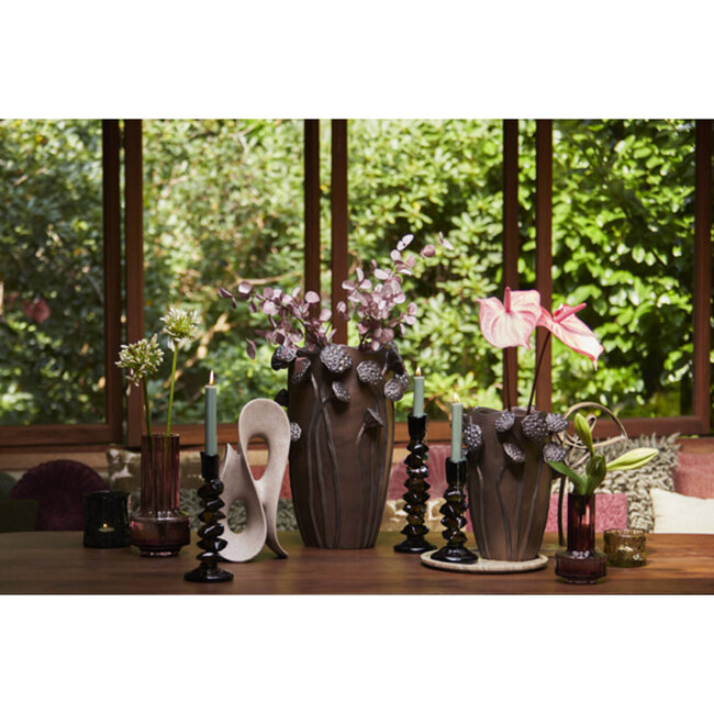 Light en Living Kandelaar Ø11x34 cm ESTIVA glas olijf groen