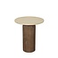 PTMD Bijzettafel Liora Bruin met mangohouten blad