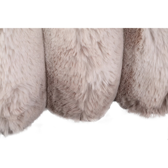 PTMD Kussen Divvo Beige brede rib rechthoekig