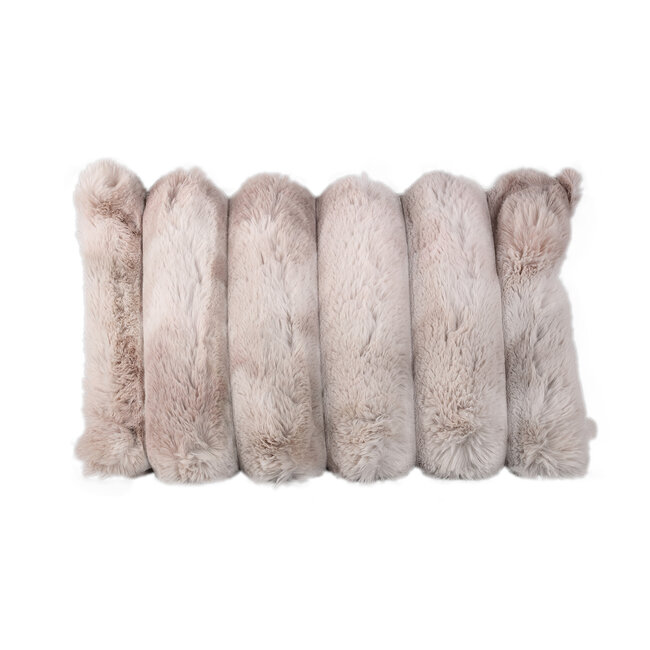 PTMD Kussen Divvo Beige brede rib rechthoekig