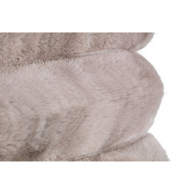 PTMD Kussen Divvo Beige brede rib vierkant