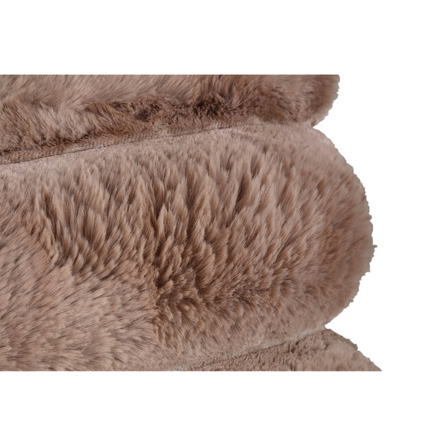 PTMD Kussen Divvo Bruin brede rib vierkant