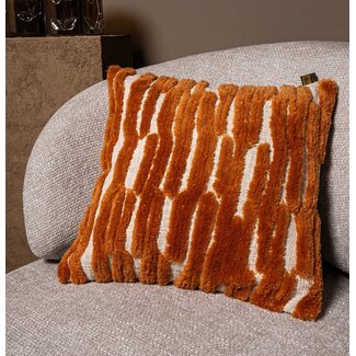 PTMD Kussen Genica Oranje vierkant