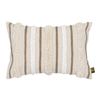 PTMD Kussen Rashel Creme rechthoekig katoen