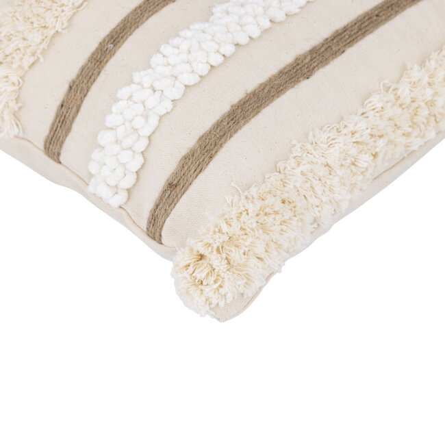 PTMD Kussen Rashel Creme vierkant katoen