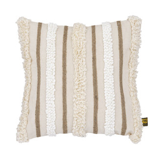 PTMD Kussen Rashel Creme vierkant katoen