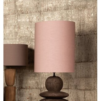 PTMD Lampenkap Rivvo Roze katoen linnen rond hoog