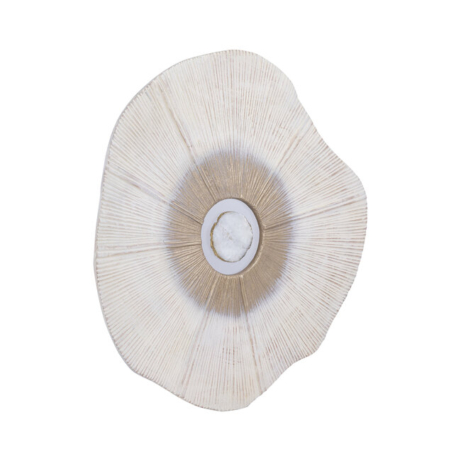 PTMD Wandpaneel Rella Beige gegoten aluminium met centrale steen S