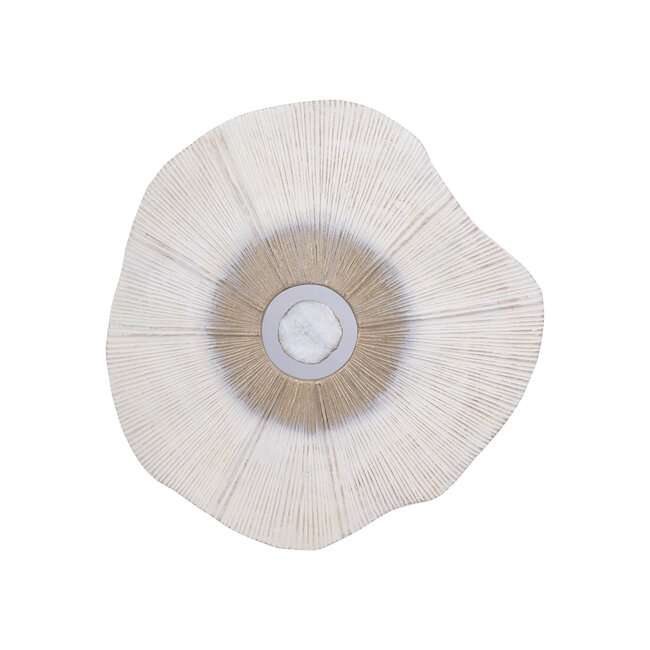 PTMD Wandpaneel Rella Beige gegoten aluminium met centrale steen S