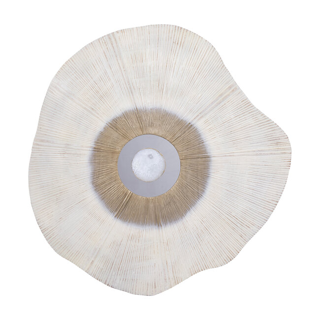 PTMD Wandpaneel Rella Beige gegoten aluminium met centrale steen L